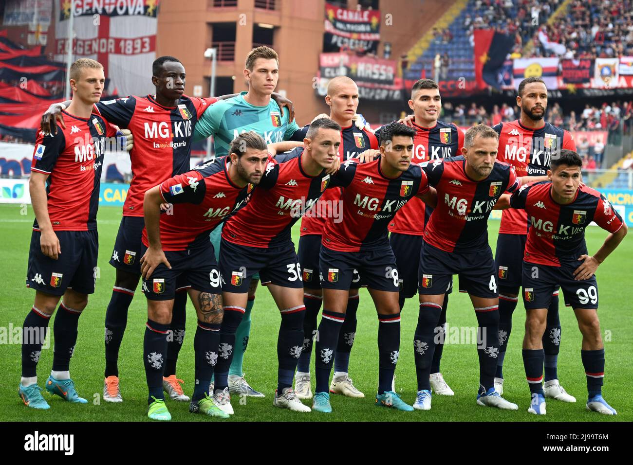 Genoa, Italy. 30 April 2022. Leo Ostigard of Genoa CFC in action during the  Serie A football match between UC Sampdoria and Genoa CFC. Credit: Nicolò  Campo/Alamy Live News Stock Photo - Alamy