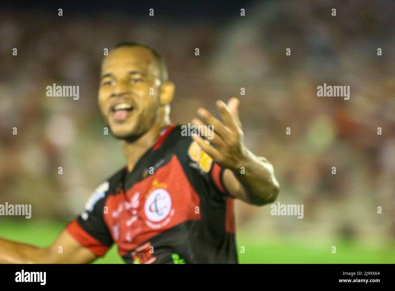 Campina Grande, Brazil. 15th Mar, 2020. Marcelinho Paraíba gives an  interview during a game between Perilima and Centro Sportivo Paraibano  (CSP), held this Sunday afternoon (15th) at the Ernani Sátyro stadium in