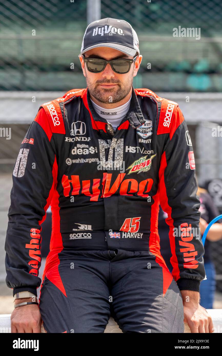 Indianapolis, Indiana, USA. 21st May, 2022. JACK HARVEY (45) of Bassingham, England qualifies for the Indianapolis 500 at Indianapolis Motor Speedway in Indianapolis, Indiana, USA. (Credit Image: © Walter G. Arce Sr./ZUMA Press Wire) Stock Photo