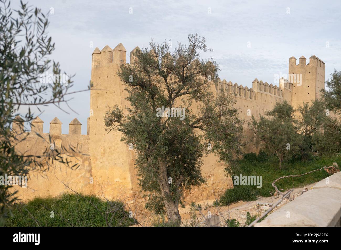 The city walls around Fez, Morocco Stock Photo