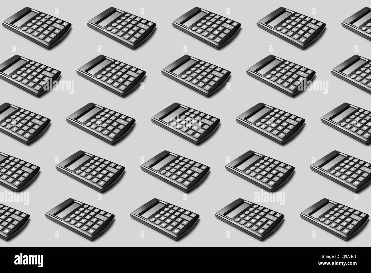 Many calculators on light background. Pattern for design Stock Photo ...