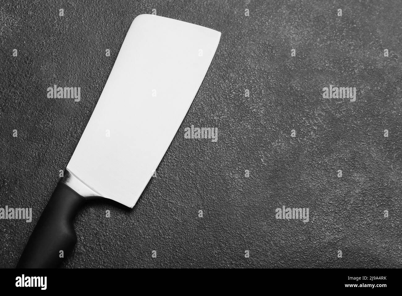 Meat cleaver on dark background Stock Photo Alamy