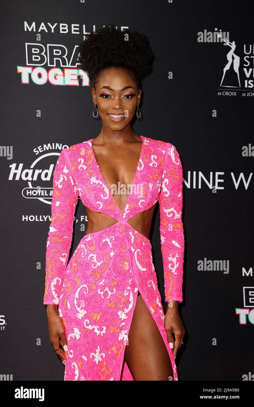 HOLLYWOOD, FLORIDA - MAY 21: Tanaye White attends as Sports