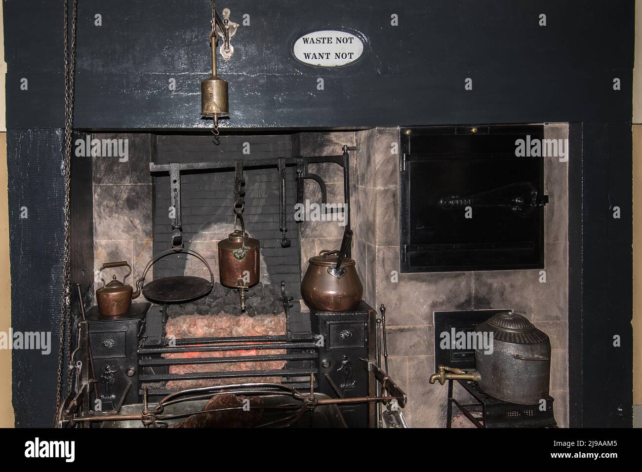 Kitchen of Culzean Castle - Maybole in Ayrshire Scotland, United Kingdom, May 2022 Stock Photo