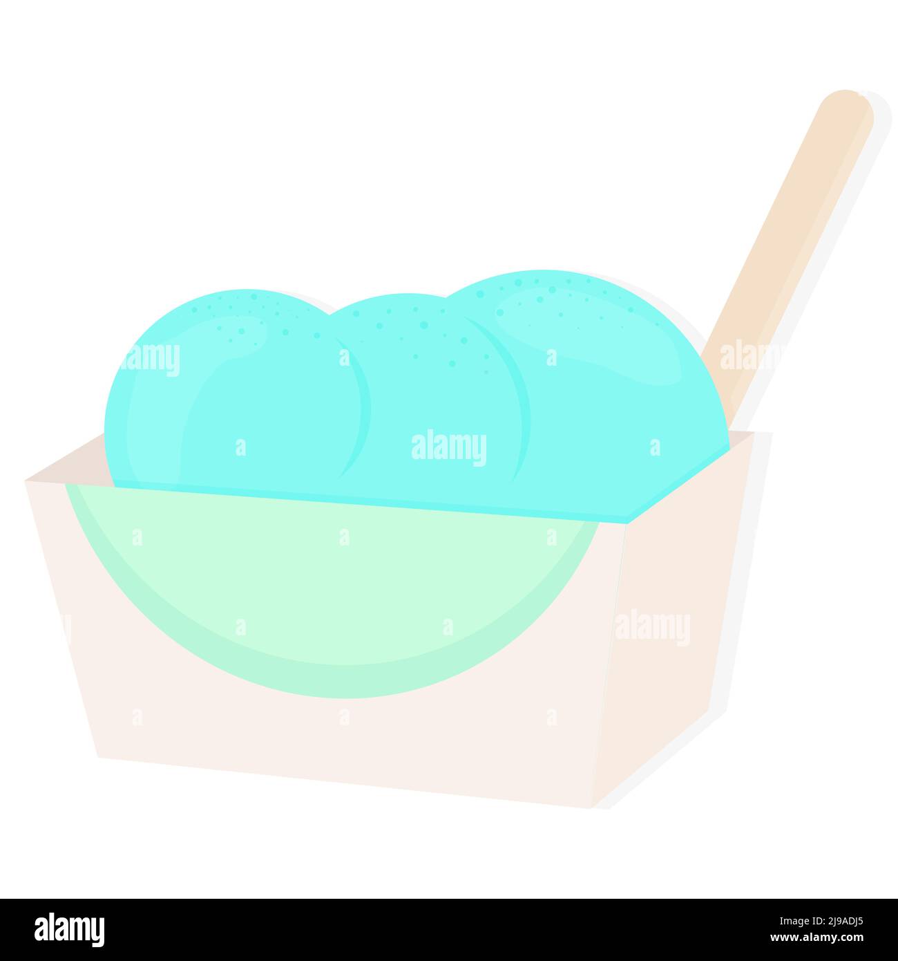 Bubble gum ice cream in a box Stock Vector