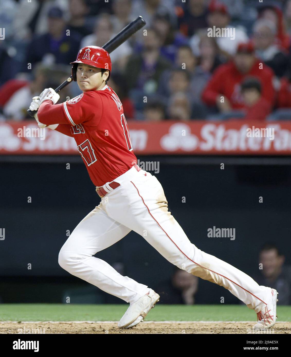 Shohei Ohtani of the Los Angeles Angels during the Major League Baseball  game against the Oakland Athletics at Angel Stadium in Anaheim, California,  United States, April 6, 2018. Credit: AFLO/Alamy Live News