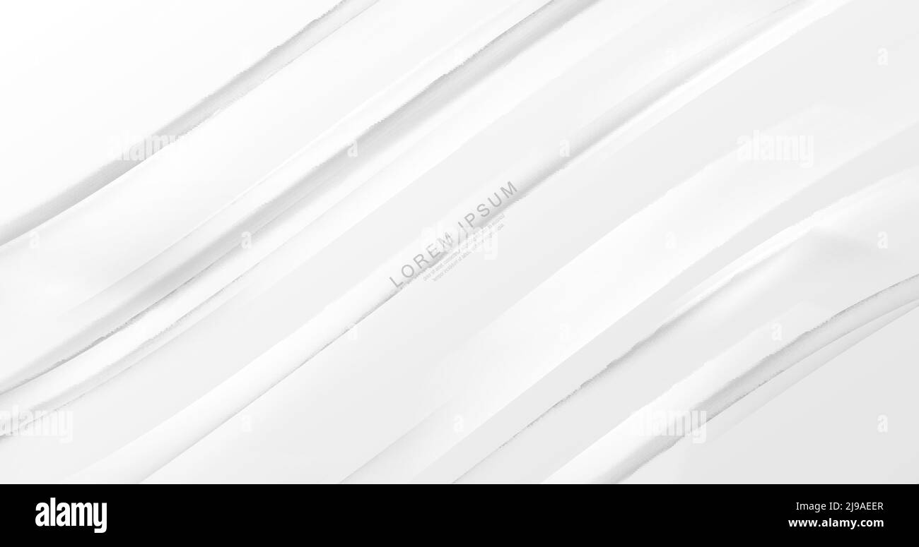 3d abstract white curve lines shape background. Futuristic technology ...