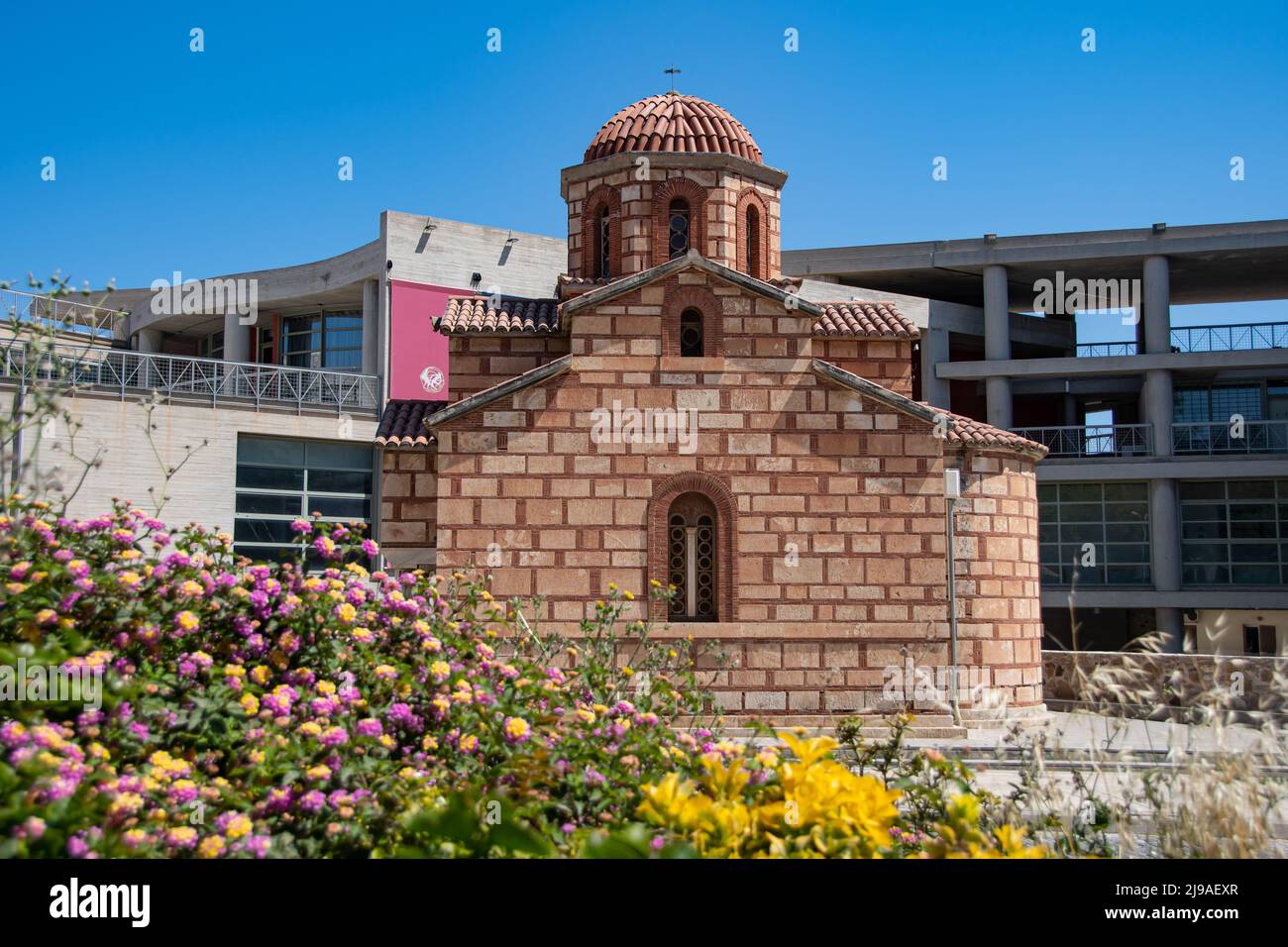 Iraklion, Greece  15 May 2022,  The small orthodox church of Agios Andreas in Heraklion Stock Photo