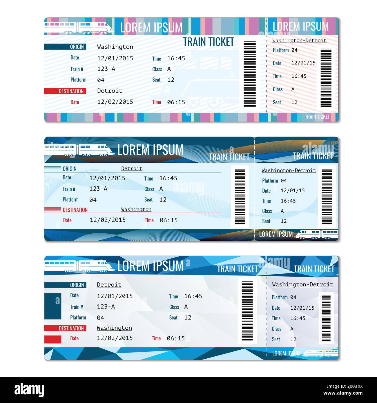 Image 1 for Blank Train Ticket Template