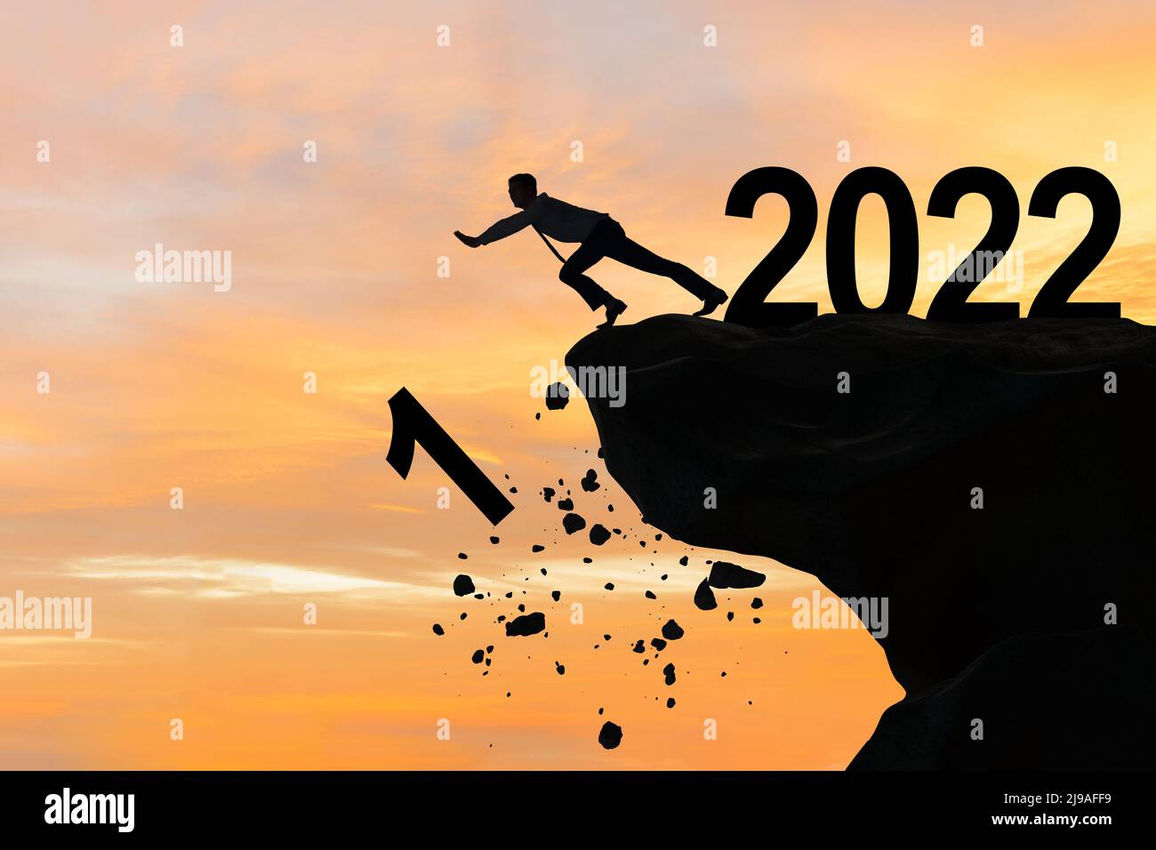Concept of the transition from 2021 to 2022 Stock Photo - Alamy
