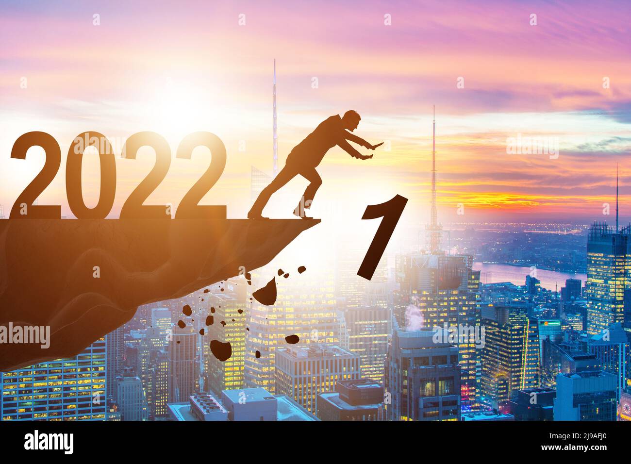 Concept of the transition from 2021 to 2022 Stock Photo - Alamy