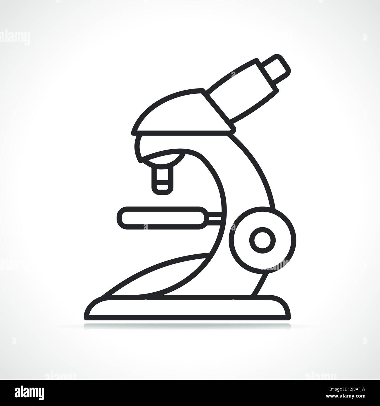 microscope or science thin line icon illustration Stock Vector
