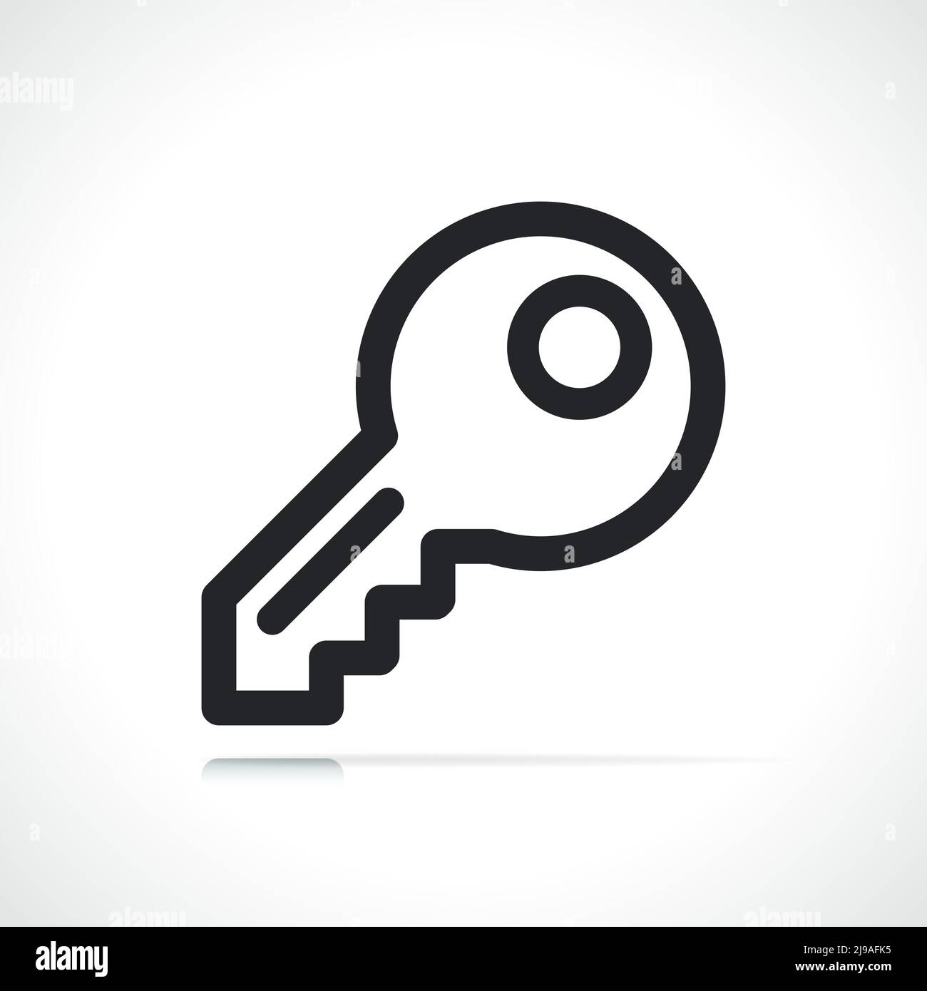 key or password line icon isolated illustration Stock Vector