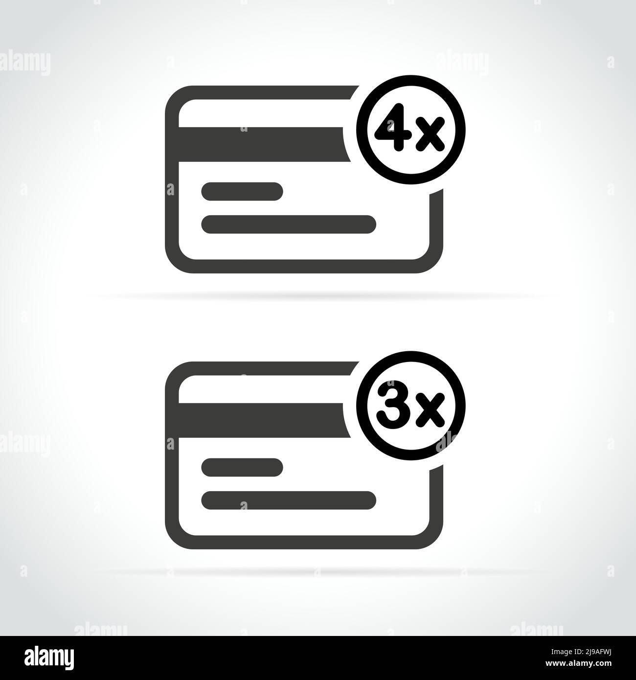 ease of payment icon black and white Stock Vector