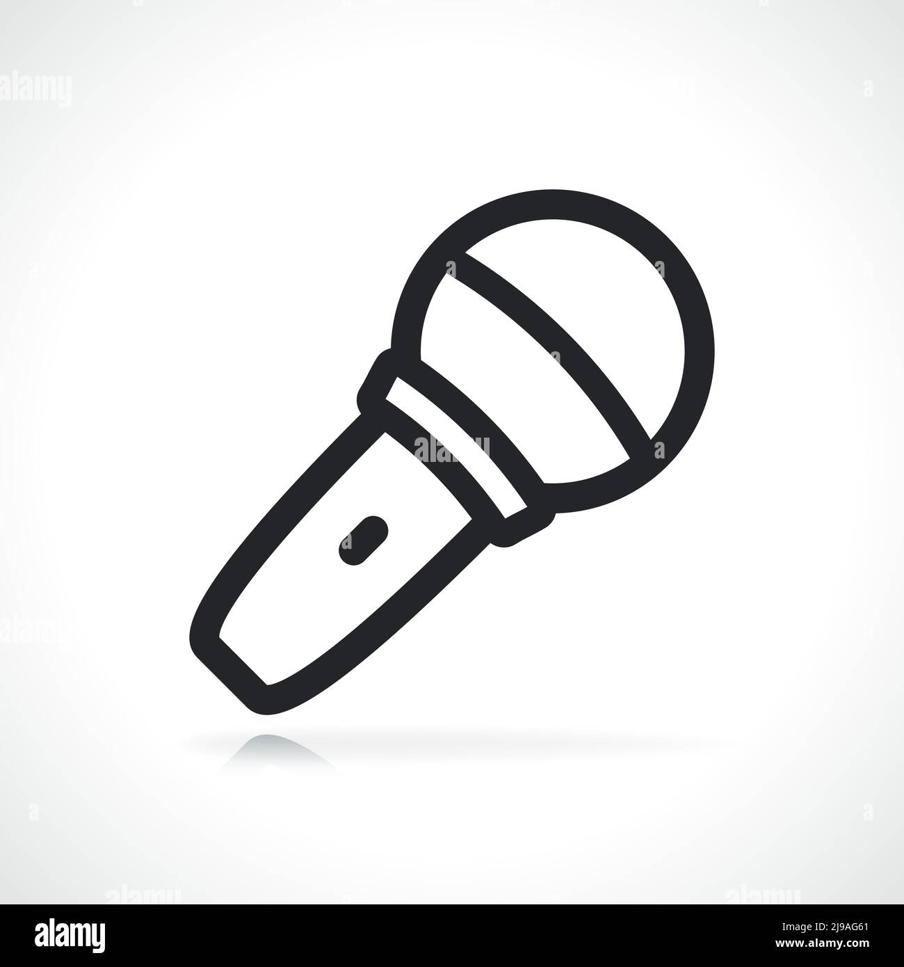 microphone or micro line icon isolated illustration Stock Vector