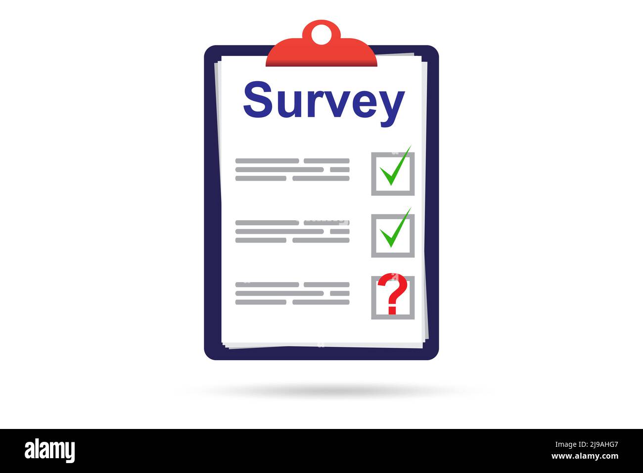 Survey questionnaire with the tick boxes Stock Photo - Alamy