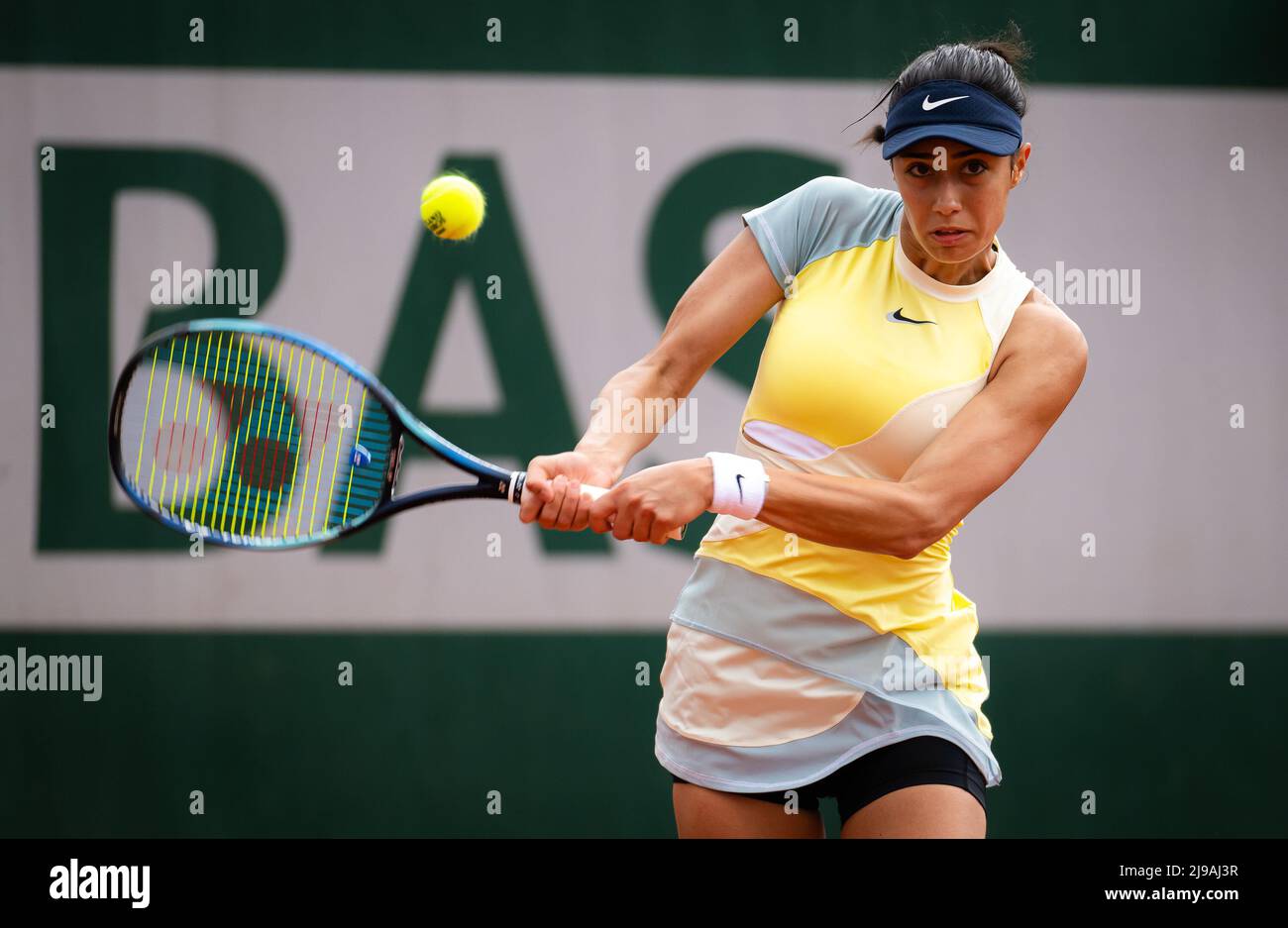 Olga Danilovic of Serbia in action during the final qualifications