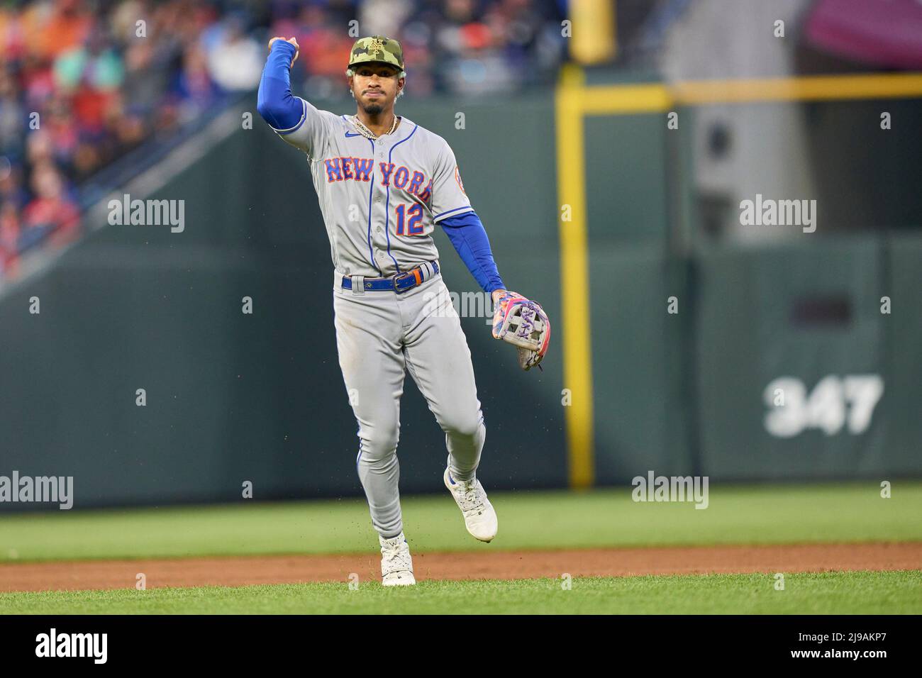 May 22 2022: New York shortstop Francisco Lindor (12) just before the game  with New York Mets and Colorado Rockies held at Coors Field in Denver Co.  David Seelig/Cal Sport Medi(Credit Image