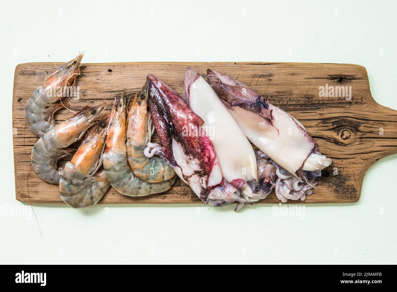 Mixed Seafood Contain octopus, prawns, Calamari Squids. Seafood and