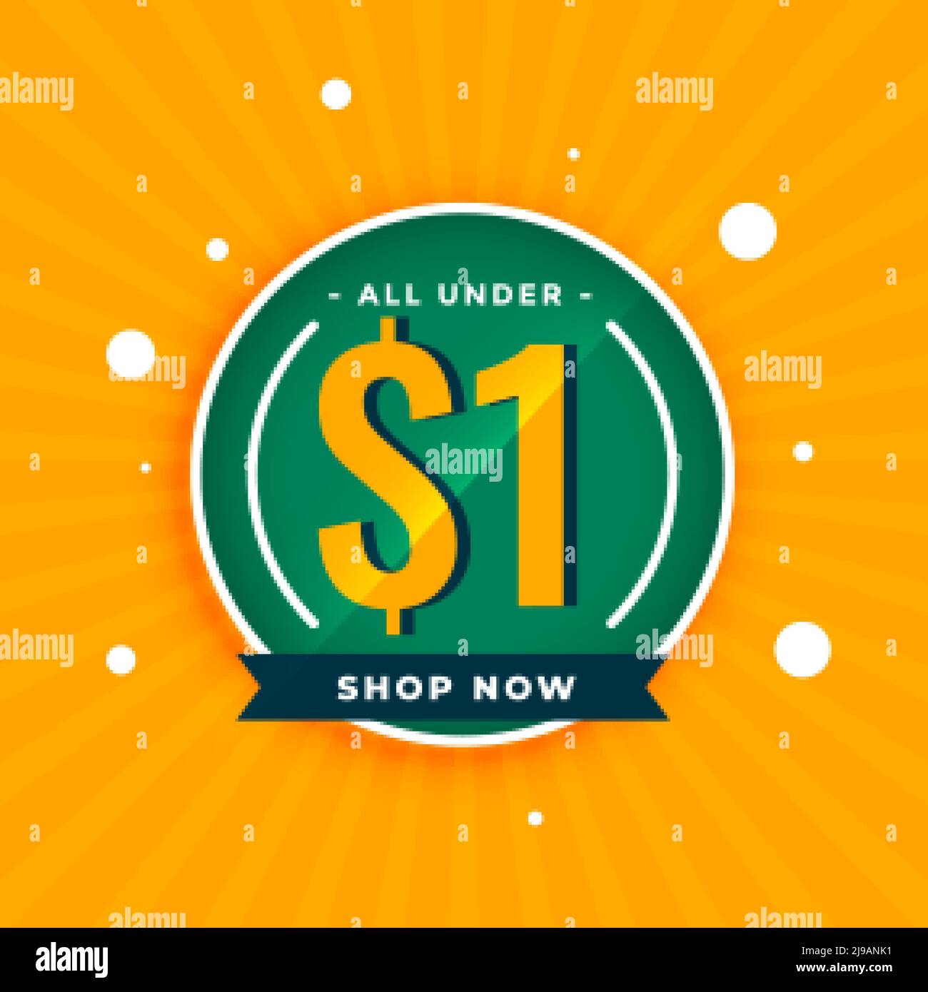 dollar one shopping deals banner design Stock Vector Image & Art - Alamy