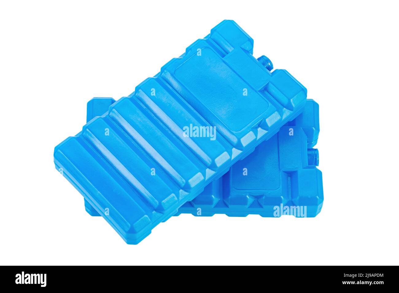Two ice packs isolated on a white background. Cold accumulators. File