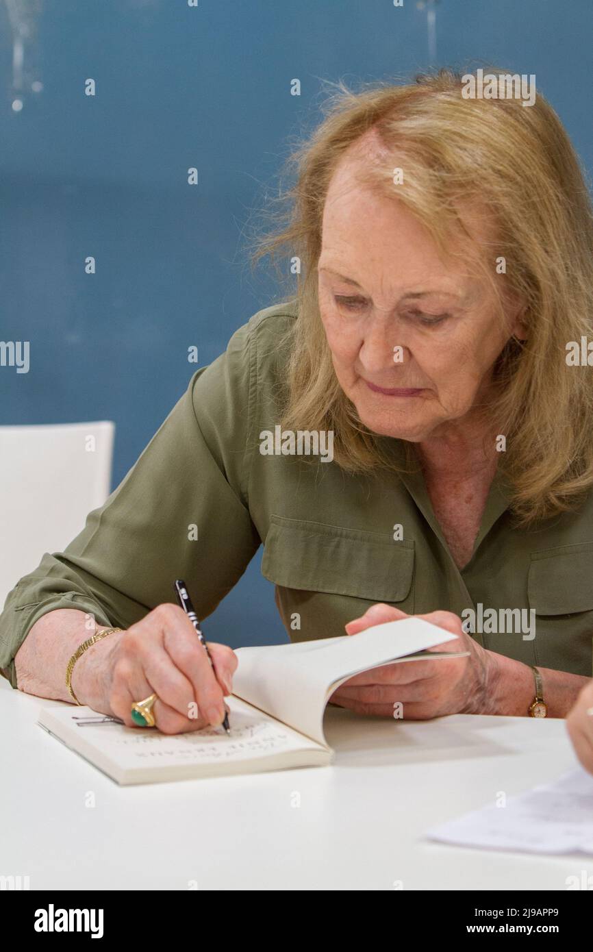 Turin, Italy. 21st May, 2022. French writer Annie Ernaux signing authographs at Turin Book Fair. Credit: Marco Destefanis/Alamy Live News Stock Photo