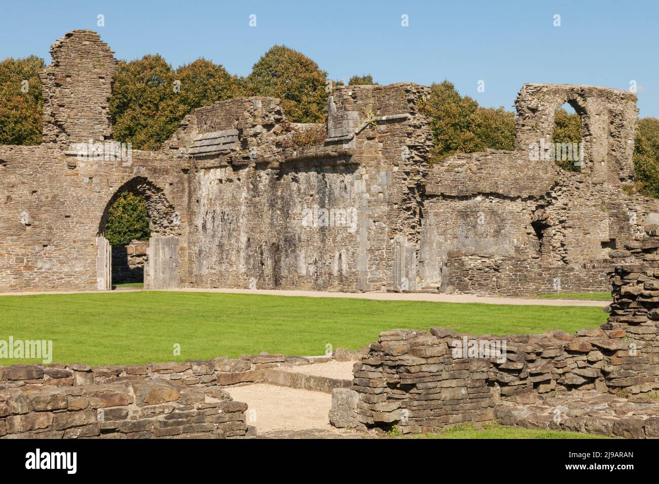 Neath Abbey ruins (12th century), Neath Port Talbot, South Wales, UK Stock Photo
