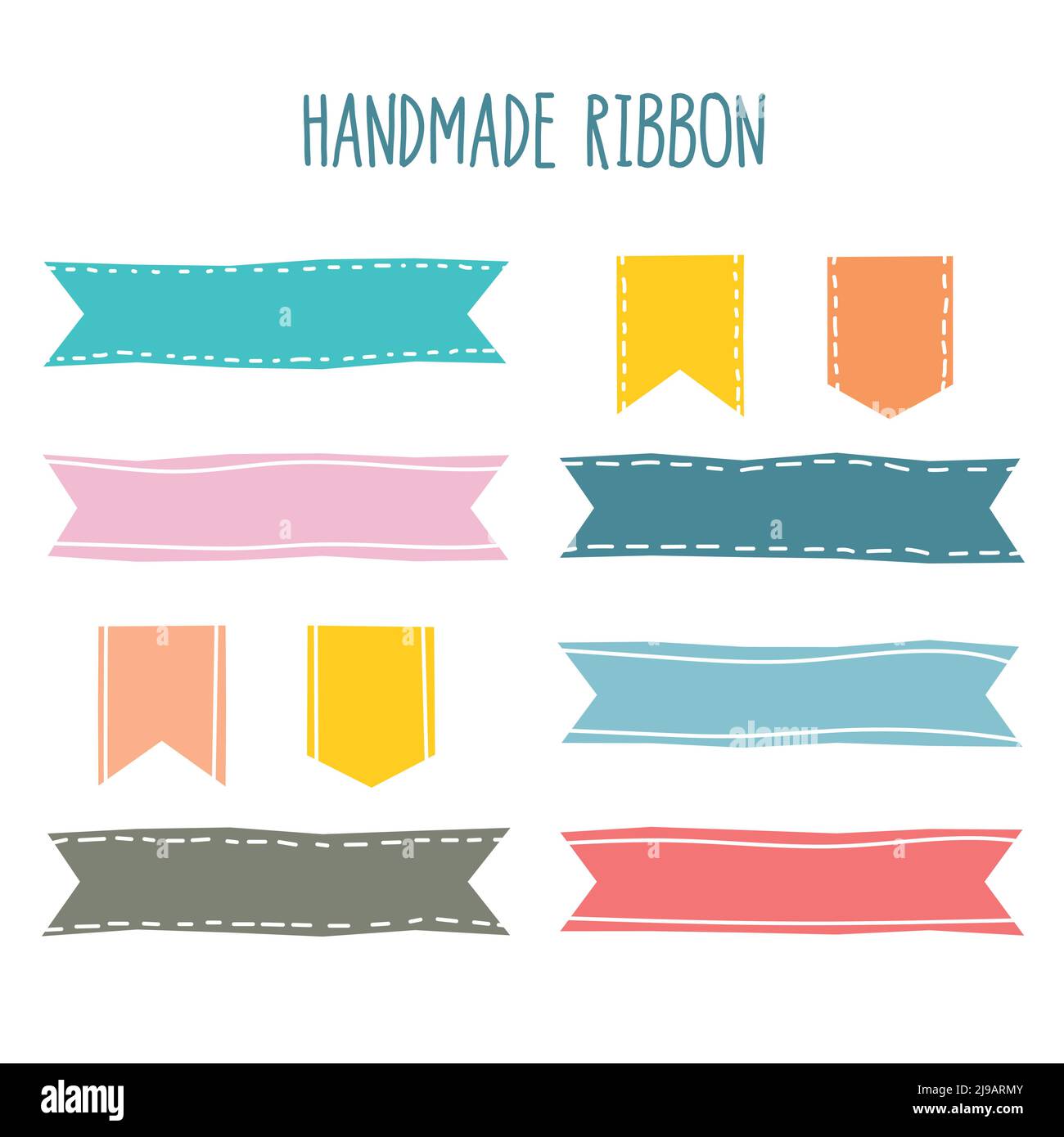 paper scrapbook ribbon pattern design set Stock Vector Image & Art Alamy