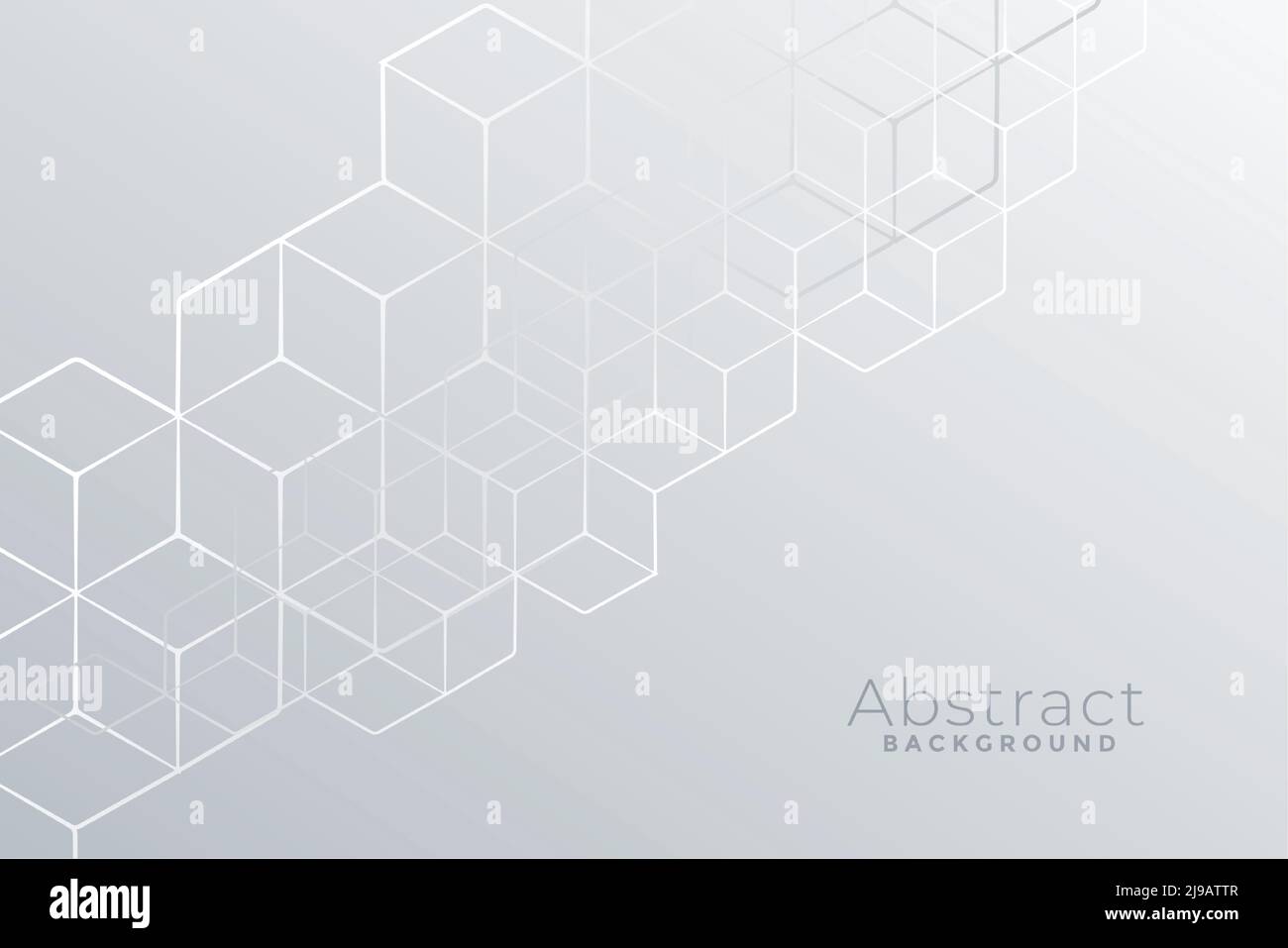 hexagonal lines style abstract white background Stock Vector Image ...