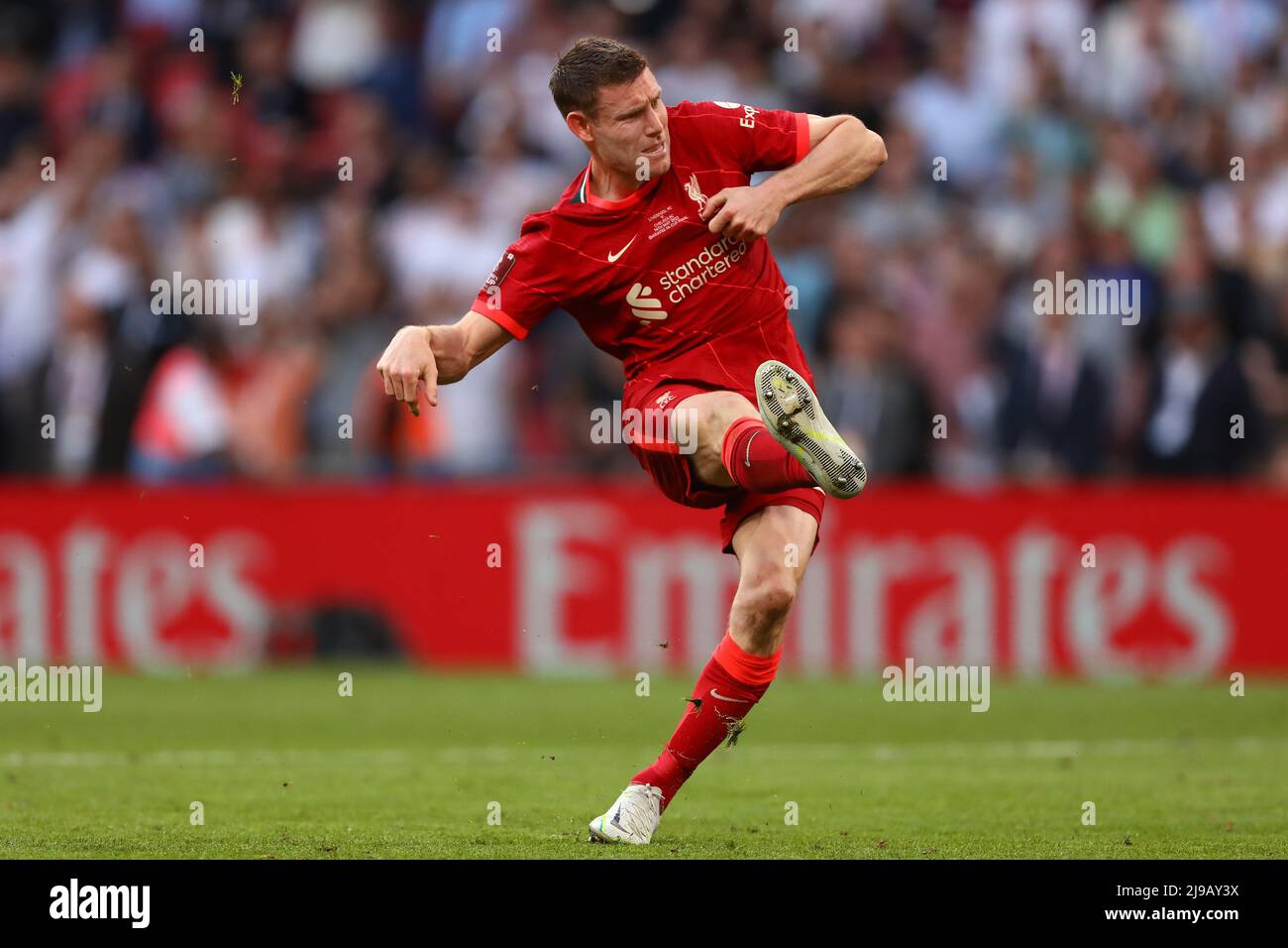 James Milner of Liverpool - Chelsea v Liverpool, The Emirates FA Cup Final, Wembley Stadium, London - 14th May 2022  Editorial Use Only Stock Photo