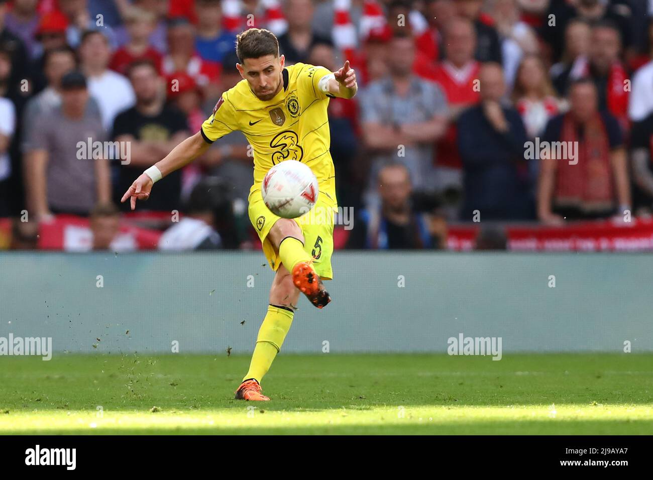 Jorginho of Chelsea - Chelsea v Liverpool, The Emirates FA Cup Final, Wembley Stadium, London - 14th May 2022  Editorial Use Only Stock Photo