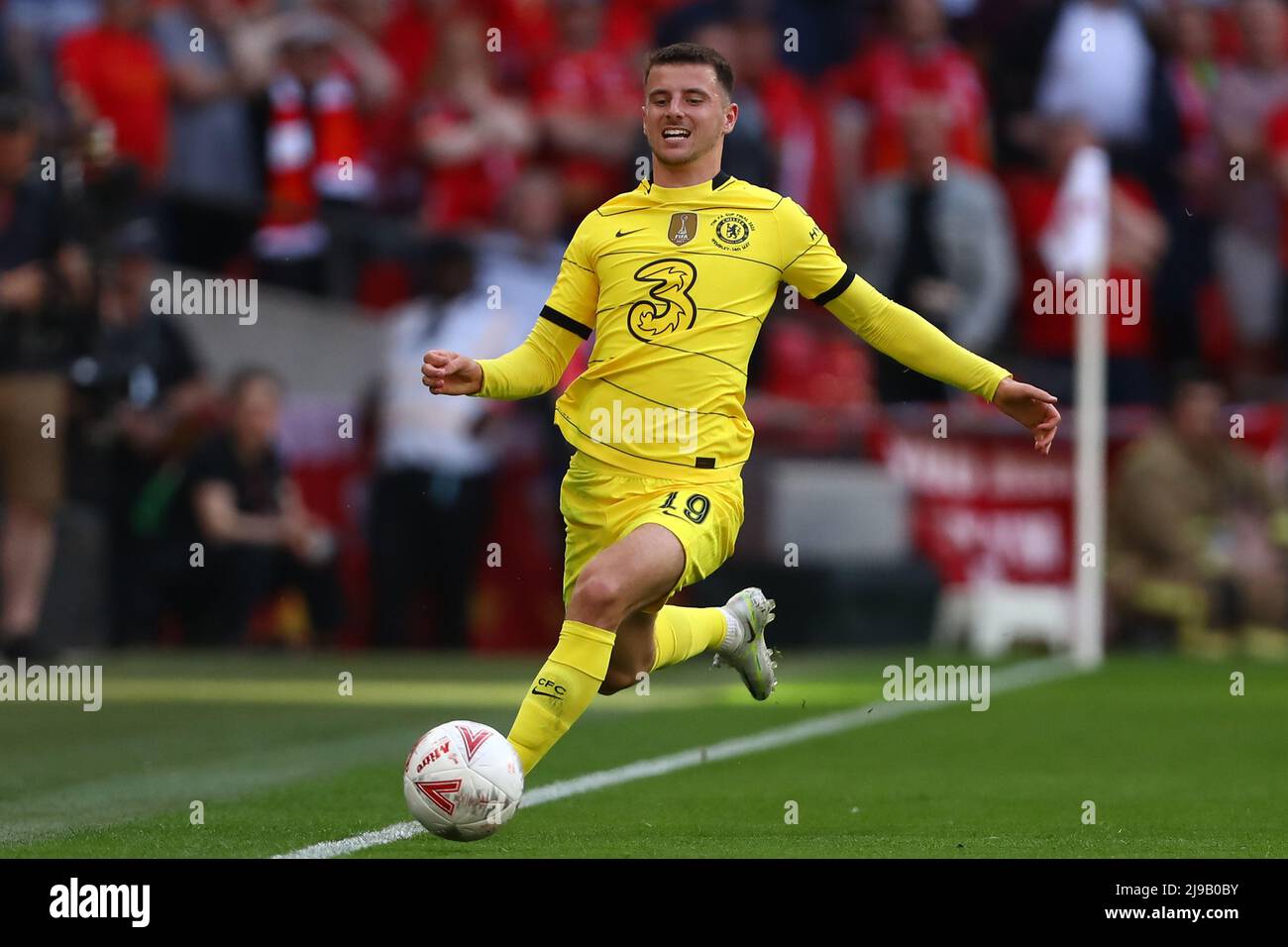 Mason Mount of Chelsea - Chelsea v Liverpool, The Emirates FA Cup Final, Wembley Stadium, London - 14th May 2022  Editorial Use Only Stock Photo