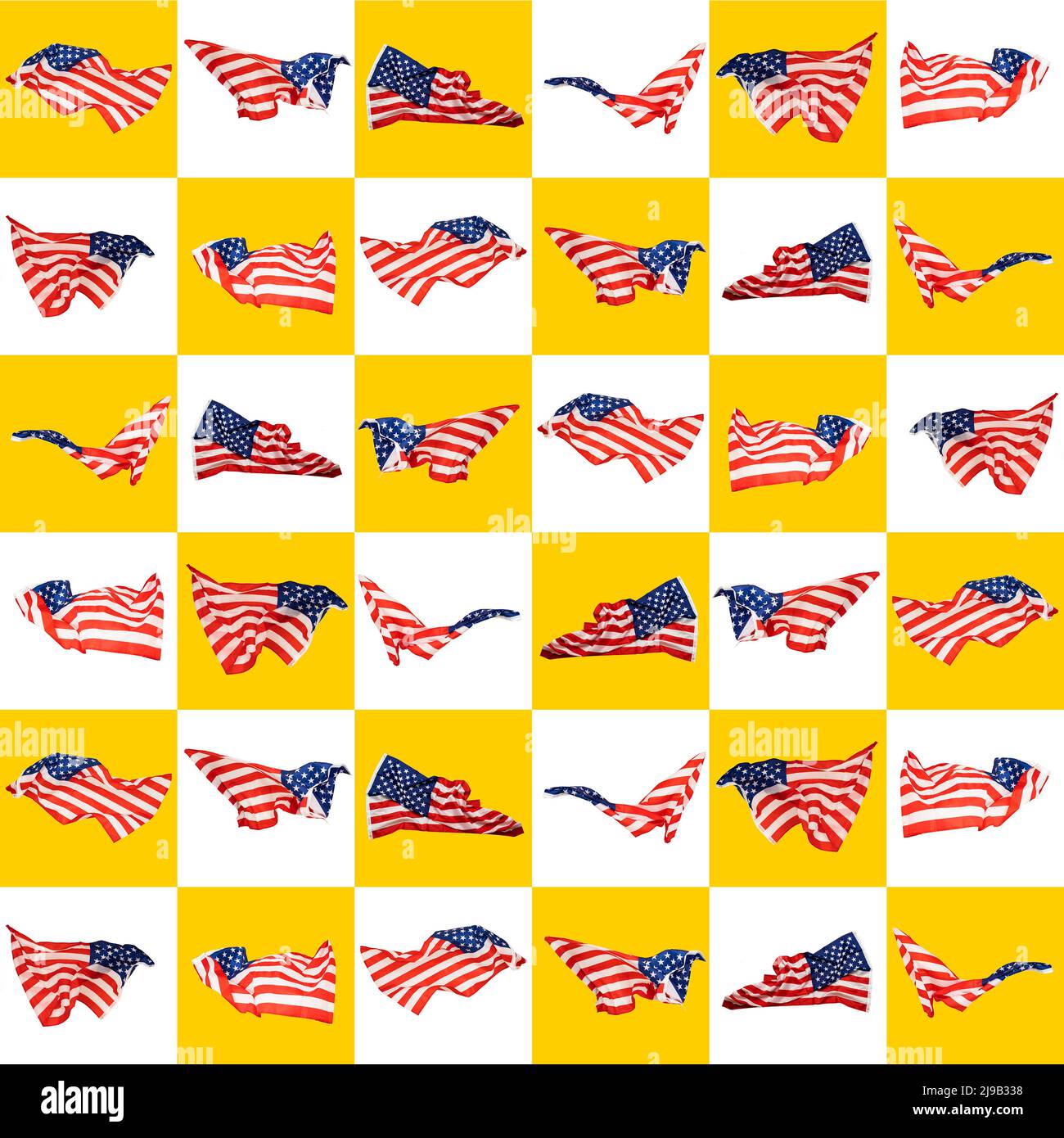 Collage of American flags, many flags, USA Stock Photo Alamy