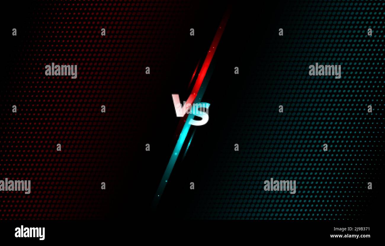 Premium Vector, Versus screen. vs battle headline, conflict duel between  red and black teams. confrontation fight competition.