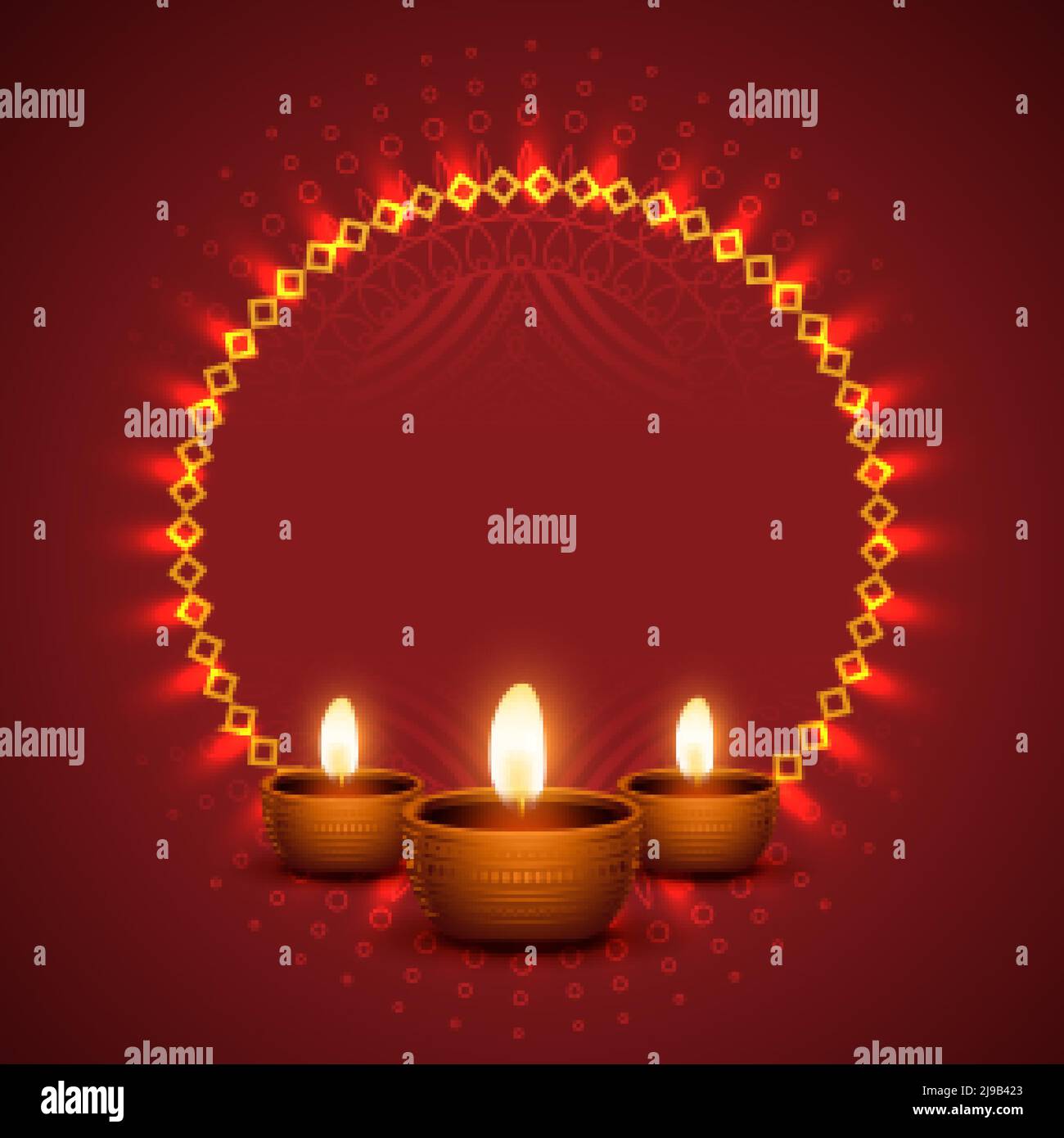 shiny diwali background with realistic diya design Stock Vector Image & Art  - Alamy