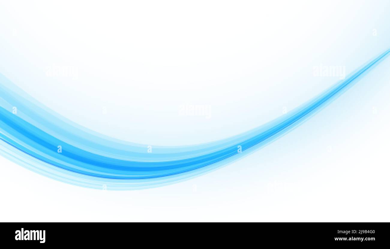 abstract blue wave smooth background Stock Vector Image & Art - Alamy