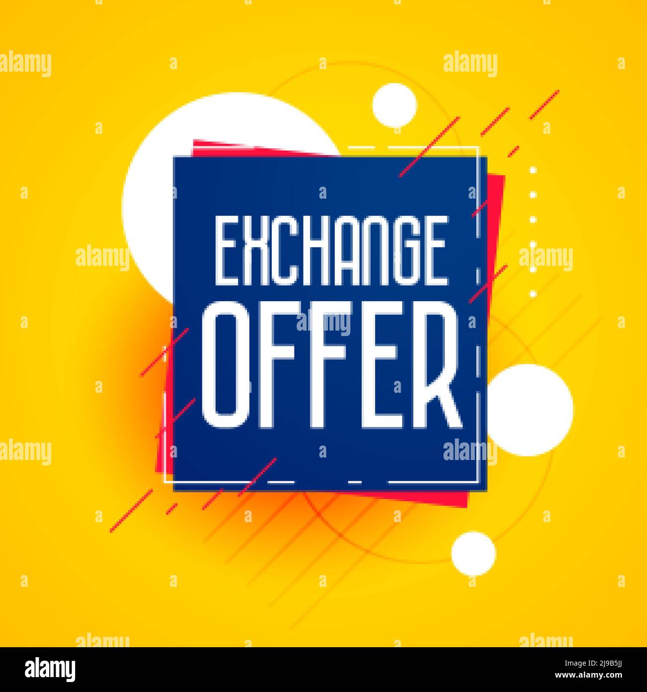exchange offer discount banner design template Stock Vector Image & Art