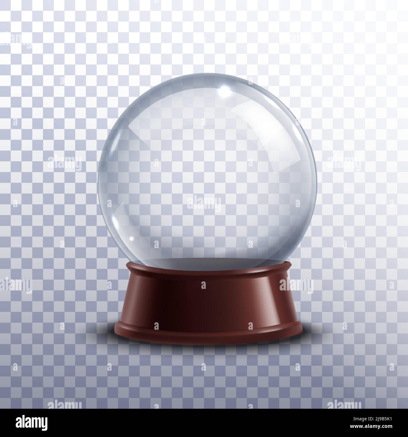 Realisitc 3d snow globe toy isolated on transparent background vector ...