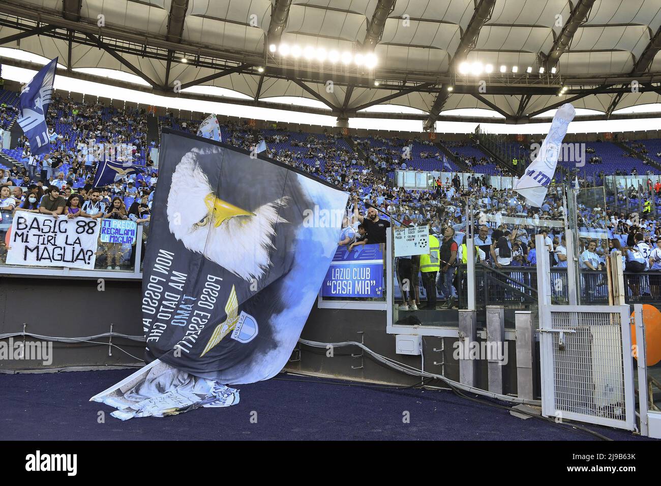May 21, 2022, Rome, Italy: S.S. Lazio Fans during the 38th day of the Serie  A Championship between S.S. Lazio vs Hellas Verona F.C. on 21th May 2022 at  the Stadio Olimpico