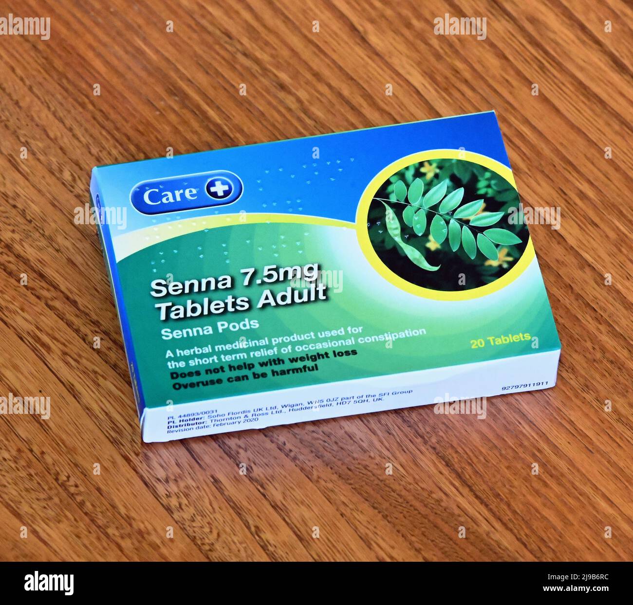 Photograph of Pack of Care Senna 7.5mg Tablets Adult. Senna Pods. 20