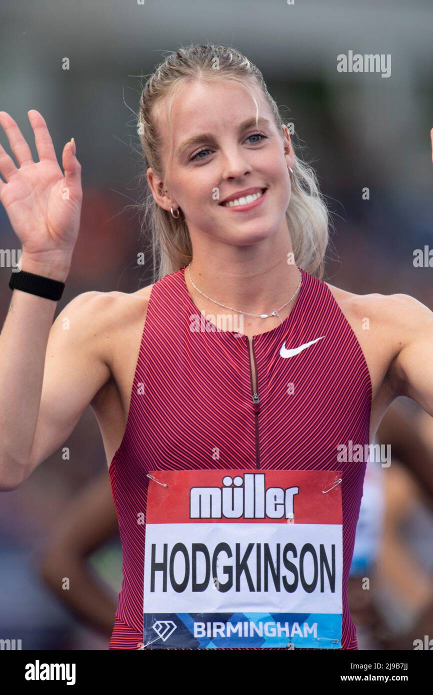 Birmingham, UK. 21st May, 2022. Keely Hodgkinson competing in the women