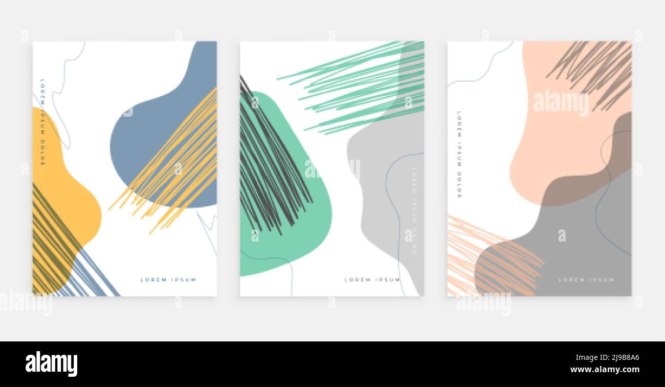 hand drawn poster design in contemporary style Stock Vector Image & Art