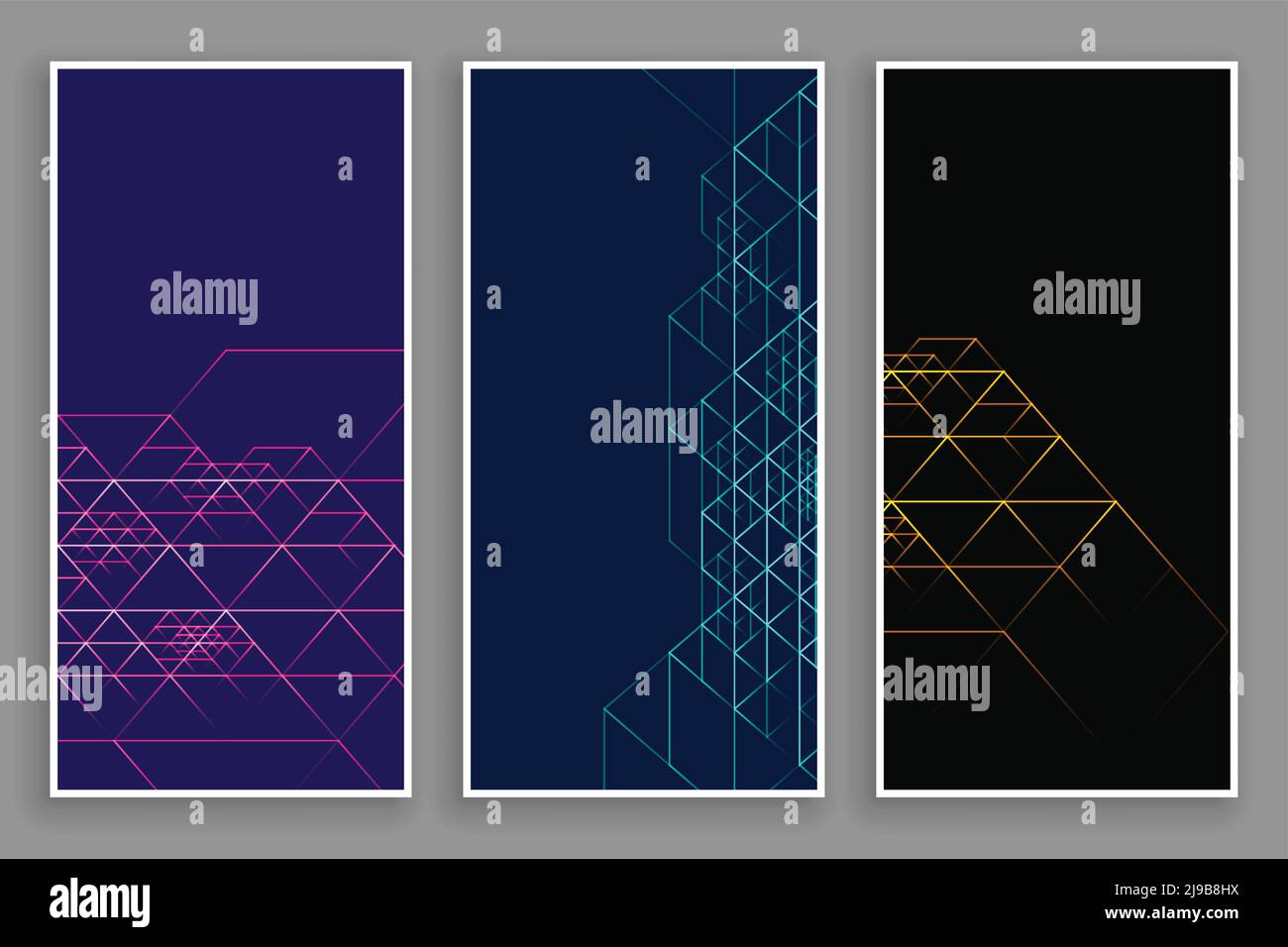 geometric futuristic vertical banners set Stock Vector Image & Art - Alamy
