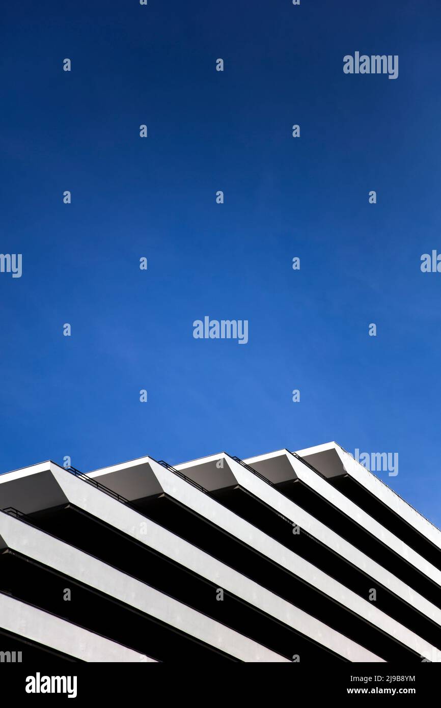 Modern architecture under blue sky with copy space Stock Photo - Alamy