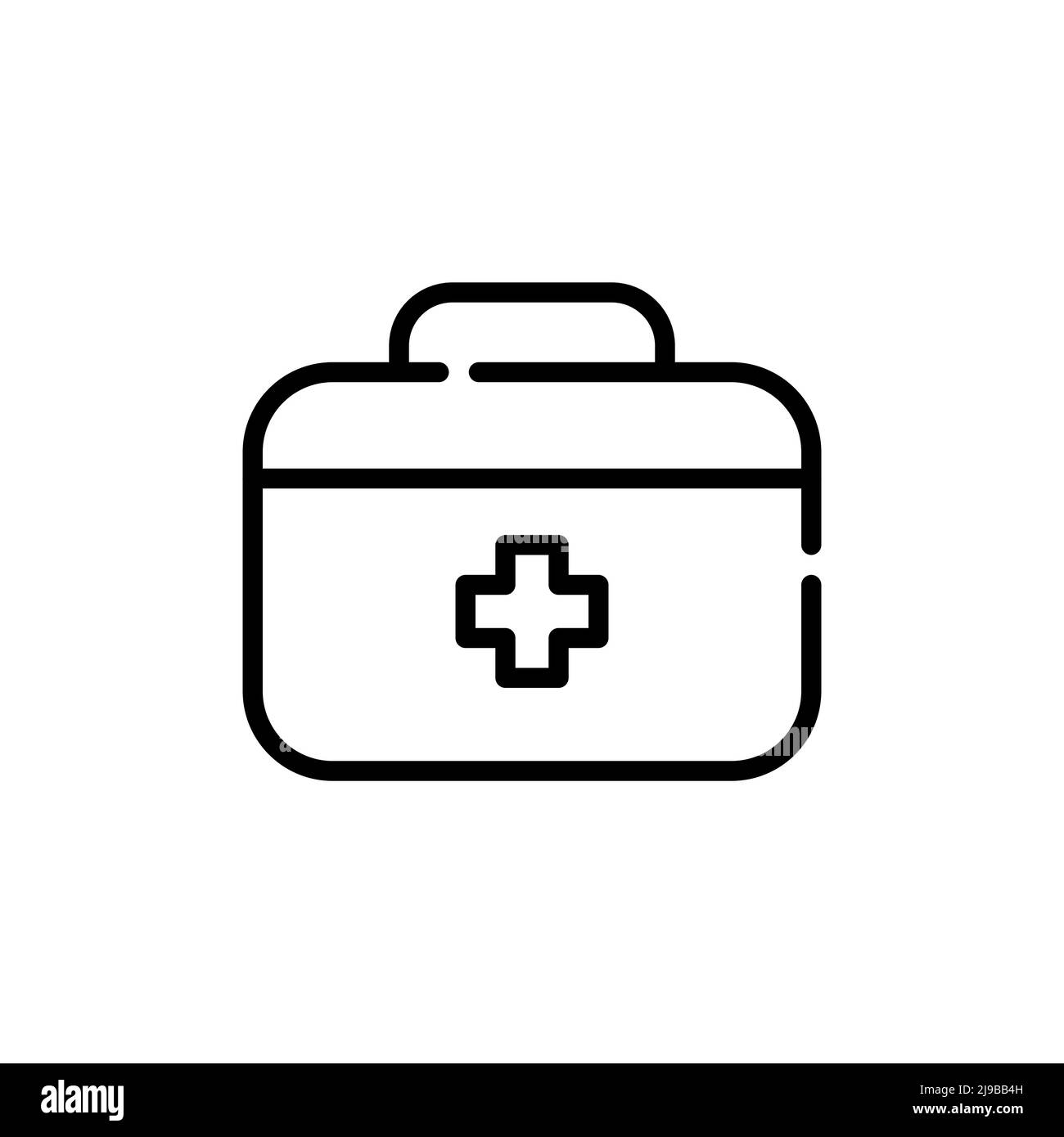 Paramedic first-aid kit. Pixel perfect, editable stroke line icon Stock Vector
