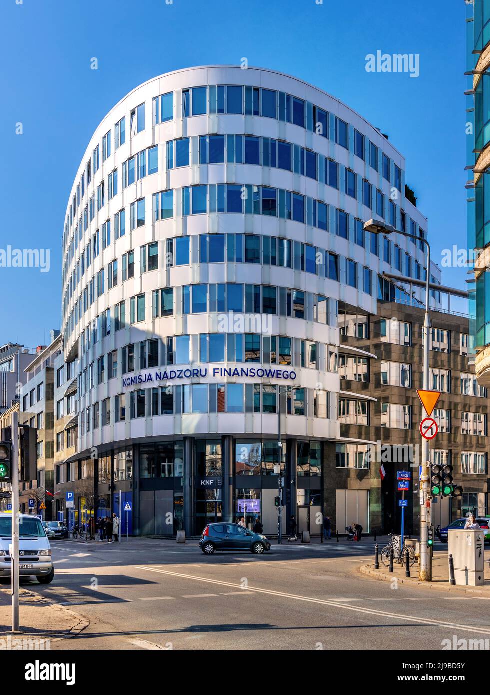 Warsaw, Poland - March 25, 2022: KNF Financial Supervision Commission Komisja Nadzoru Finansowego headquarters 20 Piekna street in Srodmiescie downtow Stock Photo