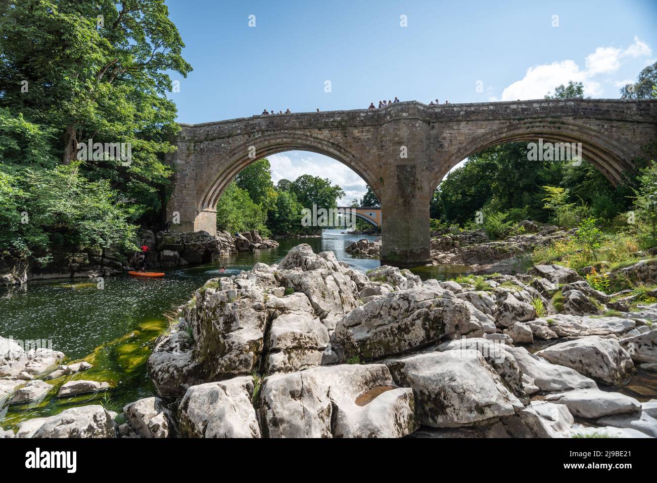 The River Lune at Kirkby Lonsdale Stock Photo