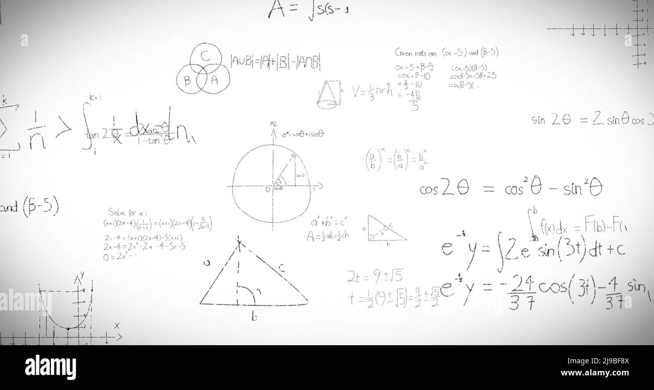 Math formulas on whiteboard Stock Photo Alamy