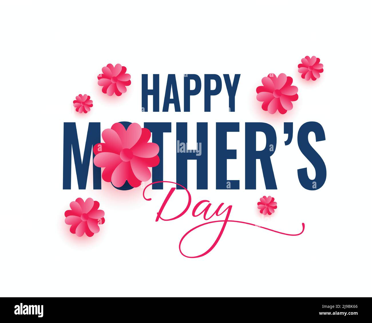 happy mother's day flower greeting card design Stock Vector Image & Art