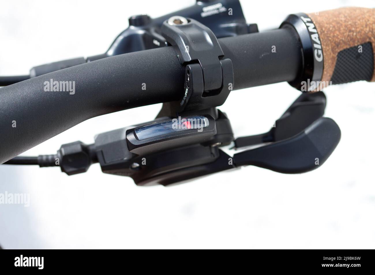 Gear levers on modern bicycle Stock Photo Alamy